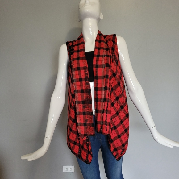 Anthropologie Elevenses Buffalo Plaid Vest, VGUC, Size S - Picture 2 of 8